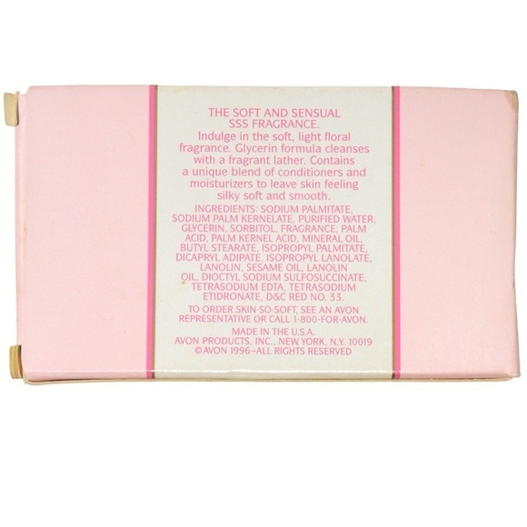 Vintage 1996 Avon Skin So Soft Soft & Sensual Glycerin Soap 5 Oz - Picture 3 of 6